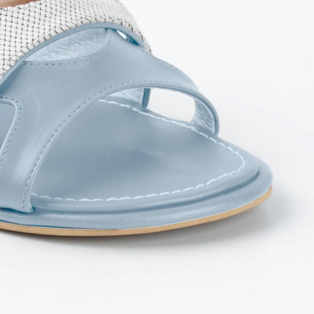 Blue Split Slipper Floral in blue